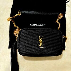 YSL camera bag, cross body with wallet insert.